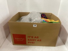 BOX OF ASSORTED JOHN LEWIS HOUSEHOLD ITEMS TO INCLUDE JOHN LEWIS ULTRA SOFT BATH TOWEL IN MINT