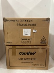 RUSSELL HOBBS COMPACT BLACK MICROWAVE - MODEL NO.: RHM2076B-AZ TO INCLUDE COMFEE MICROWAVE OVEN - MODEL NO.: CM-M202RAF(CM)