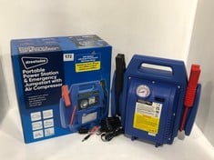 STREETWIZE PORTABLE POWER STATION EMERGENCY JUMPSTART WITH AIR COMPRESSOR - SWPP9