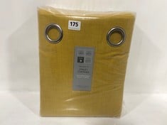 JOHN LEWIS TEXTURED WEAVE ONE PAIR OF EYELET CURTAINS - CITRINE - SIZE 228CM X 228CM