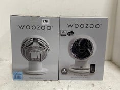 2 X WOOZOO AIR CIRCULATOR FANS - WHITE - TOTAL RRP £100