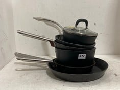 6 X ASSORTED PANS/SAUCEPANS TO INCLUDE CIRCULON SMALL SAUCEPAN WITH LID