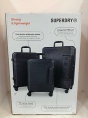 SUPERDRY SET OF THREE HARDSHELL SUITCASES RRP £189.99