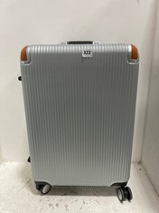 SWISS MILITARY 24 INCH HARD SHELL SUITCASE - CHROME SILVER