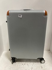 SWISS MILITARY 24 INCH HARD SHELL SUITCASE - CHROME SILVER