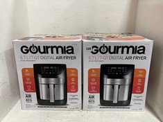 2 X GOURMIA 6.7L DIGITAL AIR FRYER - BLACK - MODEL NO.: GAF798 - TOTAL RRP £100