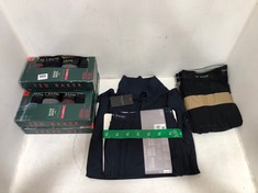 8 X TED BAKER ASSORTED MEN'S UNDERWEAR/CLOTHES TO INCLUDE TED BAKER SHORT SLEEVE POLO T-SHIRT IN NAVY SIZE XL