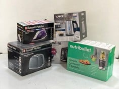 5 X ASSORTED ITEMS TO INCLUDE RUSSELL HOBBS HONEYCOMB 2-SLICE TOASTER - GREY