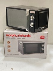 TOSHIBA MICROWAVE OVEN - MODEL NO.: ML-EM23P(SS) TO INCLUDE MORPHY RICHARDS 20L 800W MANUAL MICROWAVE - SILVER