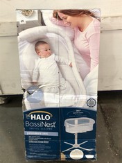 HALO BASSINEST SWIVEL SLEEPER PREMIERE SERIES IN MORNING PEBBLE RRP £249