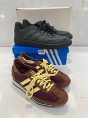 ADIDAS SL 72 W IN MAROON SIZE UK 5 TO INCLUDE ADIDAS COURT BLACK TENNIS TRAINERS IN BLACK SIZE UK 11