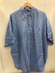 POLO RALPH LAUREN SHORT SLEEVE SHIRT IN BLUE SIZE XL