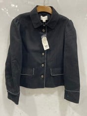 MONSOON WOMENS BUTTON UP JACKET IN BLACK SIZE 14 - RRP £100