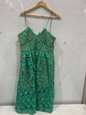 SELF-PORTRAIT AZAELEA MIDI DRESS SIZE 16 IN SPEARMINT GREEN