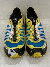 SALOMON FELL RAISER TRAINERS YELLOW/BLACK/BLUE SIZE 10