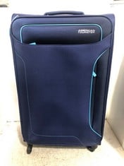 AMERICAN TOURISTER BLUE 4 WHEEL TRAVEL CASE