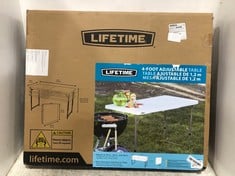 LIFETIME 4 FT ADJUSTABLE FOLDING TABLE