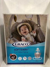 GRACO SOFTSWAY 2-IN-1 SMART SWING & ROCKER - RRP £150