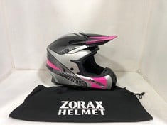 ZORAX HELMETS BICYCLE HELMET BLACK/SILVER/PINK - SIZE M