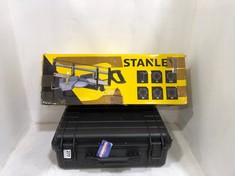 STANLEY 560 X 143 X 95MM ADJUSTABLE MECHANICAL MITRE BOX TO INCLUDE DURATOOL WATER RESISTANT CASE WITH FOAM INSERT BLACK D03133