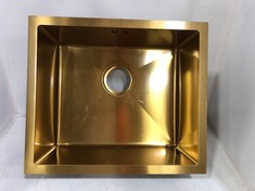 IBERGRIF SINGLE BOWL STAINLESS STEEL UNDERMOUNT KITCHEN SINK GOLD M85043G - RRP £113