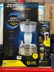 ZERO WATER 9.5L READY POUR WATER FILTER DISPENSER - RRP £124 TO INCLUDE 2 X ZERO WATER REPLACEMENT WATER FILTER