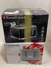 RUSSELL HOBBS INSPIRE BLACK 4 SLICE TOASTER TO INCLUDE KENWOOD DAWN COLLECTION TOASTER TFP09.000CR