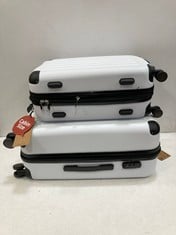 2 X ASSORTED HAUPTSTADTKOFFER WHITE 4 WHEEL TRAVEL CASE