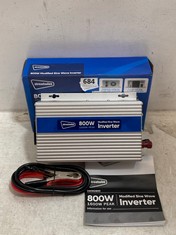 STREETWIZE 800W MODIFIED SINE WAVE INVERTER - MODEL NO. 549778541 - RRP Â£57