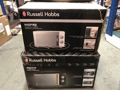 RUSSELL HOBBS INSPIRE COMPACT WHITE MANUAL MICROWAVE RHM1731 TO INCLUDE RUSSELL HOBBS GROOVE 17L BLACK MANUAL MICROWAVE RHMM723B