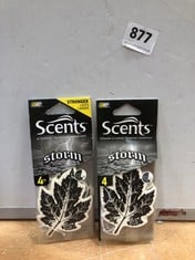 31 X AUTO EXPRESSIONS SCENTS AIR FRESHENER STORM 4 PACK