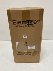 ELEMUSE MEMORY FOAM SINGLE MATTRESS TOPPER