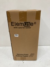 ELEMUSE MEMORY FOAM SINGLE MATTRESS TOPPER