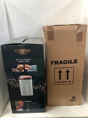 TOWER ROSE GOLD EDITION 58L SQUARE SENSOR BIN TO INCLUDE CURVER DECO BIN 50L