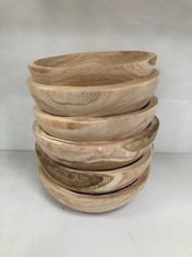 6 X STONE THE CROWS NATURES LEGACY BOWLS IN NATURAL