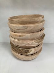 6 X STONE THE CROWS NATURES LEGACY BOWLS IN NATURAL