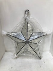 1 X STONE THE CROWS LARGE GLASS STAR LIGHTS (BROKEN GLASS) - HEIGHT 70CMS - TOTAL RRP £175