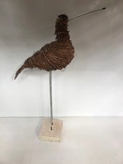 8 X STONE THE CROWS RATTAN BIRD-HEAD UP - HEIGHT 54CM - TOTAL RRP £96