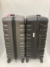 2 X ANYDAY JOHN LEWIS MEDIUM HARDSHELL 4 WHEEL CASES IN GREY AND BLACK