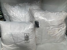 BOX OF 9 ASSORTED PILLOWS TO INCLUDE JOHN LEWIS DUCK FEATHER PAD 45 X 45CM