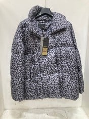 PHASE EIGHT ANNY ANIMAL PUFFER IN GREY MULTI UK 8 RRP: £169.00