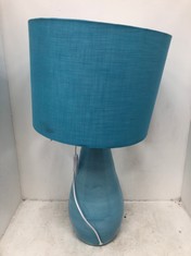 1 X STONE THE CROWS LG.TEARDROP LAMPBASE - LIGHT BLUE - HEIGHT 70CMS TO INCLUDE STONE THE CROWS NUMBER SIX LAMP SHADE : LIGHT BLUE - 40X43.75X31.25CMS - TOTAL RRP Â£190