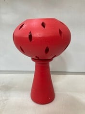 1 X STONE THE CROWS SET/3 CANDLE HOLDER W/STAND -RED - TOTAL RRP £95