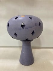 1 X STONE THE CROWS SET/3 CANDLE HOLDER W/STAND - BLUE - HEIGHT 23CMS - TOTAL RRP £95