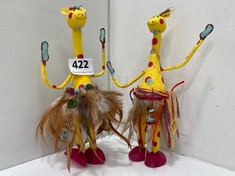 6 X STONE THE CROWS SMALL PAIR OF DANCING GIRAFFES - TOTAL RRP £90