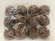 6 X STONE THE CROWS SET OF 6 LG DARK REED BALLS - DIAMETER 10 CM - TOTAL RRP £90