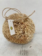 16 X STONE THE CROWS GIANT RAFFIA BALL-DIA 19CM