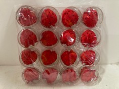 80 X STONE THE CROWS SMALL RED HEART WITH BEADS - WIDTH 8CM - TOTAL RRP £160