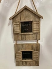 8 X STONE THE CROWS DOUBLE HANGING BEACH HUT PHOTO FRAME - HEIGHT 58 CMS