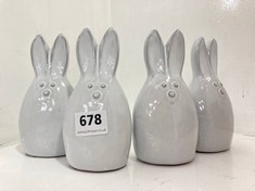 12 X STONE THE CROWS MEDIUM RABBIT - HEIGHT 16CMS